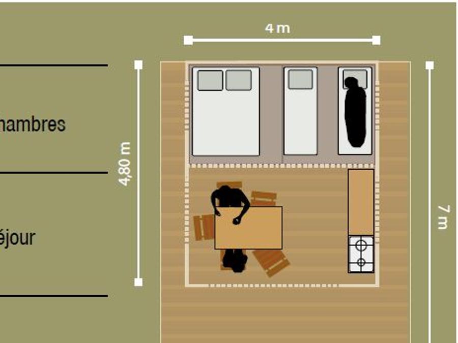 Tente 4 personnes - COTTON LODGE NATURE (sans sanitaires) 5