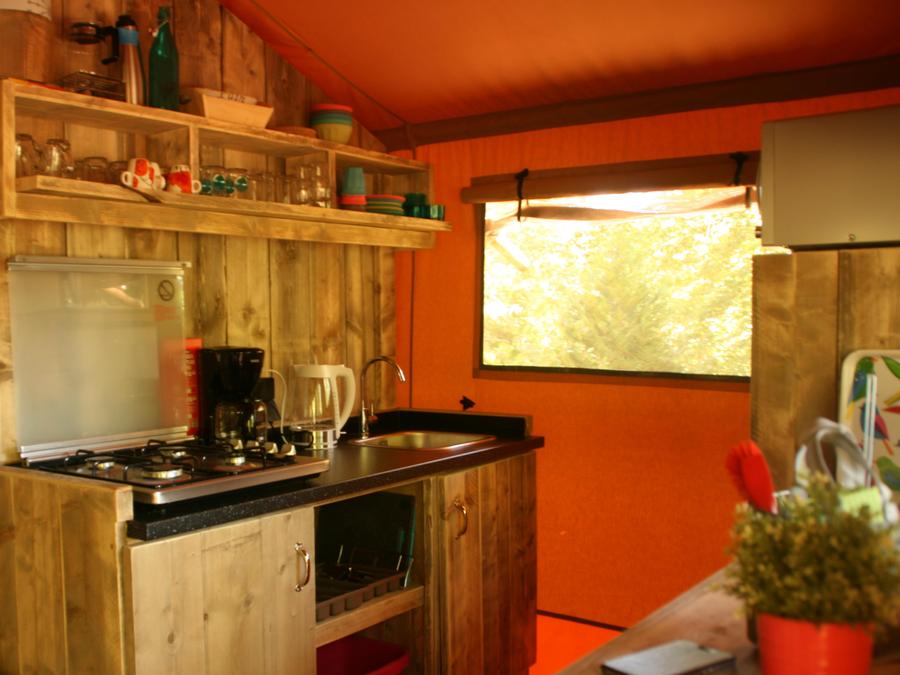 Tente en toile et en bois 5 personnes - SAFARI WOODY (sans sanitaires) 3