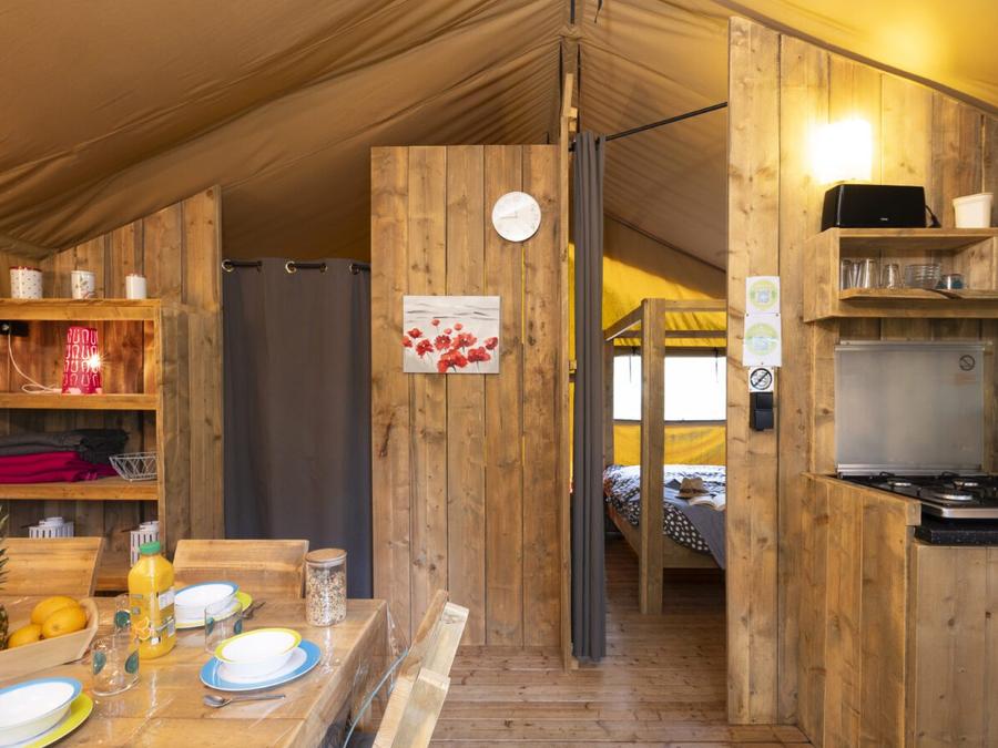 Tente en toile et en bois 5 personnes - SAFARI WOODY (sans sanitaires) 8