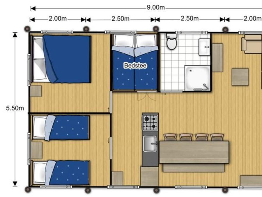 Tente en toile et en bois 6 personnes - SAFARI COTTAGE INSOLITE PREMIUM 3