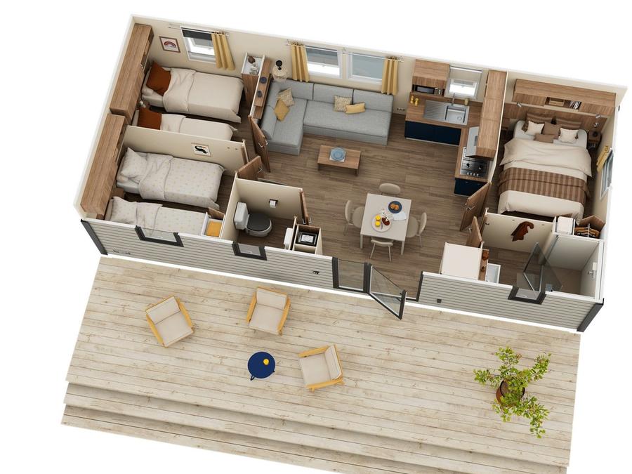 Mobilhome 6 personnes - Mobil-home Prémium 5 * 2