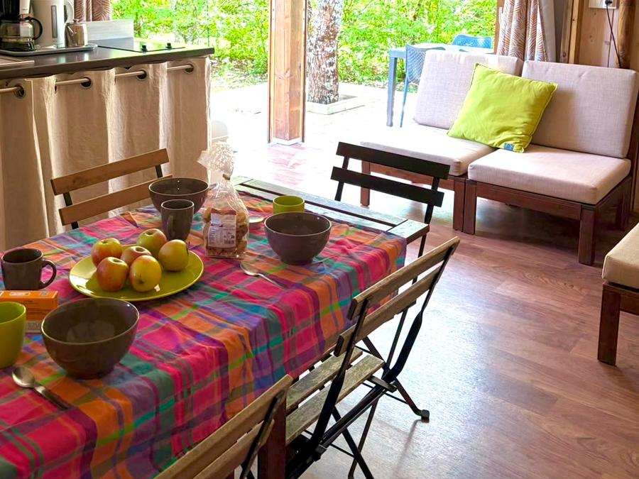 Tente en toile et en bois 5 personnes - LODGE BALI CONFORT + 14