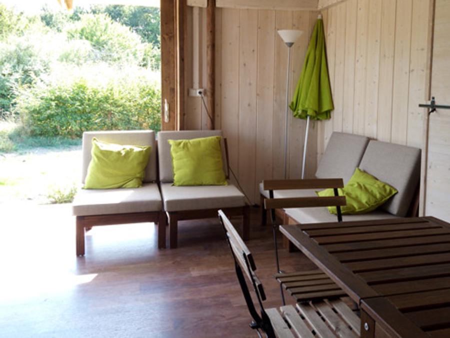 Tente en toile et en bois 5 personnes - LODGE BALI CONFORT + 2
