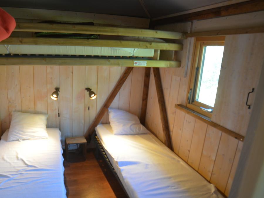 Tente en toile et en bois 5 personnes - LODGE BALI CONFORT + 9
