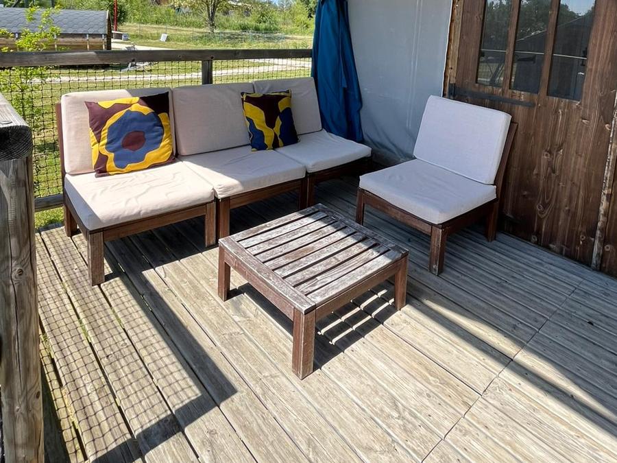 Tente 5 personnes - Lodge sur pilotis Africa Confort 24m² (2 chambres) + terrasse couverte 12m² 2