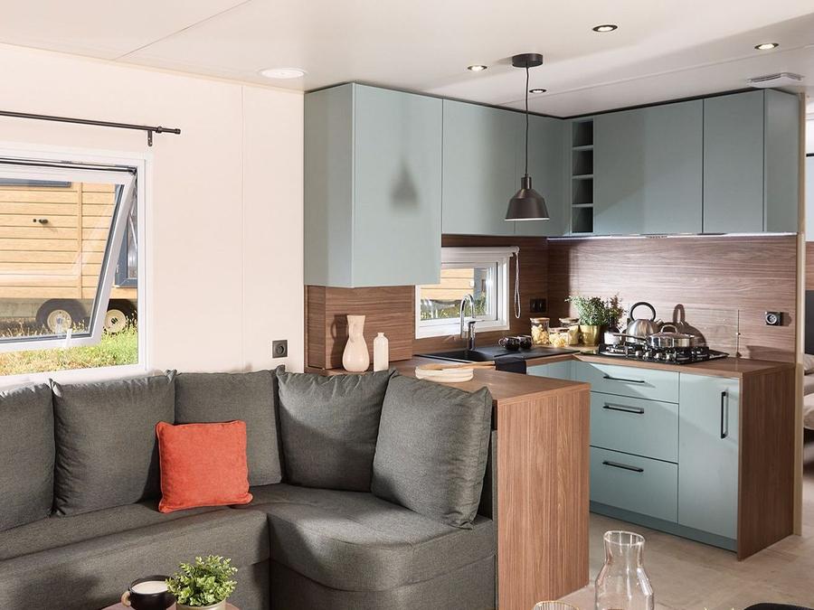 Mobilhome 6 personnes - Cottage Privilège 40m2 (3 chambres, 2 sdb) +climatisation + terrasse 1