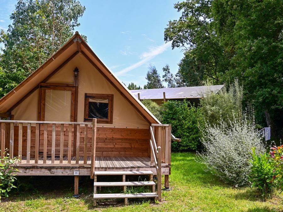 Tente en toile et en bois 4 personnes - Lodge Breizh Koban CONFORT 19m² (sans sanitaires) (2ch-4pers) + Terrasse semi-couverte 10m² 7