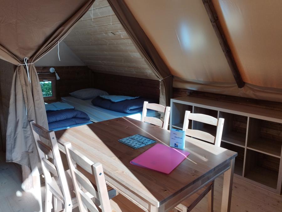Tente en toile et en bois 4 personnes - Lodge Breizh Koban CONFORT 19m² (sans sanitaires) (2ch-4pers) + Terrasse semi-couverte 10m² 2