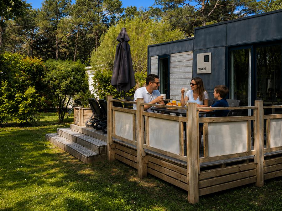 Mobilhome 5 personnes - CONFORT 35-2-2 (Mobil-home Taos) - TV, 2 ch + 2 sdb (lits superposés), env 35m² - MAX 4 ADULTES / 10