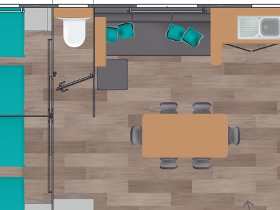 Mobilhome 8 personnes - PRIVILEGE 38-3 - 3 chambres , TV LV grille-pain mac expresso, env 38m² NOUVEAU 2023 - MAX6ADULTES / 4