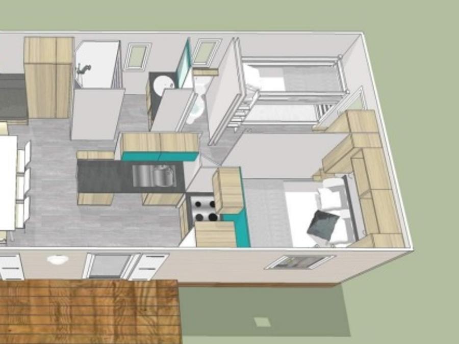 Mobilhome 8 personnes - PRIVILEGE 40-4 (Mobil-home) - TV, LV, grille-pain, caf expresso, 4 ch, env. 40m² - MAX 7 ADULTES / 5