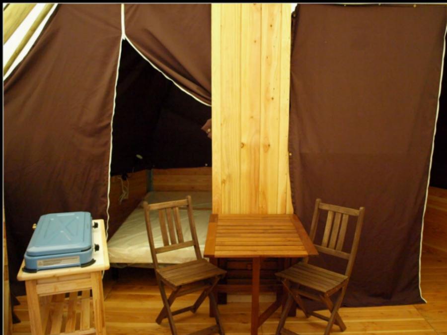 Tente en toile et en bois 4 personnes - Tipi confort 3