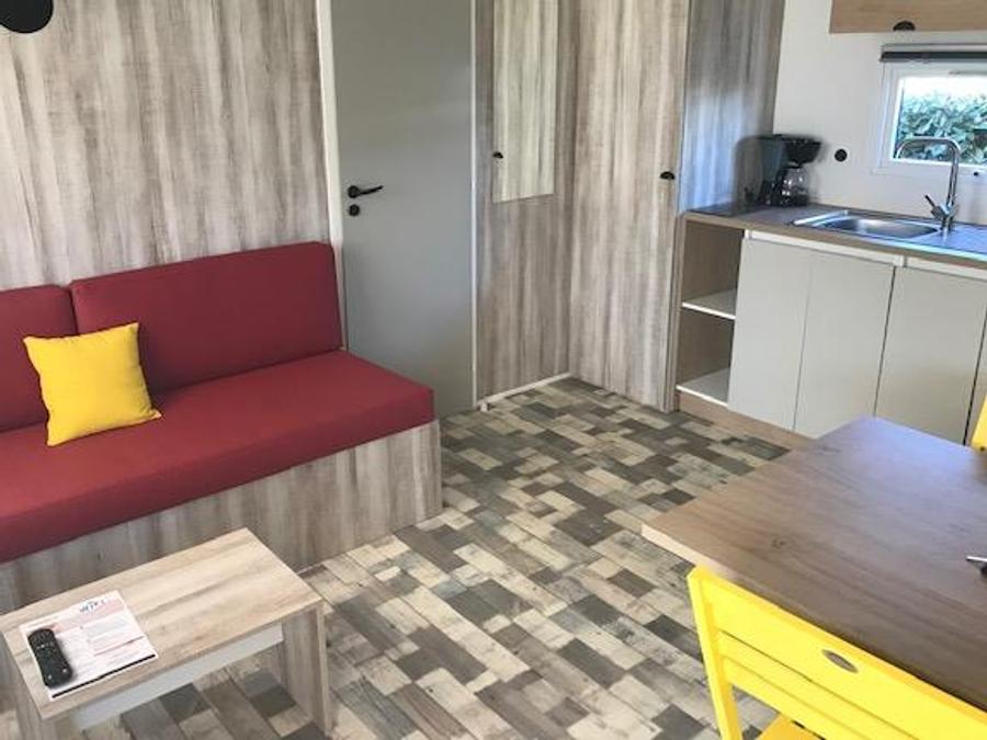 Mobilhome 4 personnes - Mobil home Confort Nirvana 32m² - 2 chambres - 2 salles de bains + terrasse semi-couverte 15m² 1