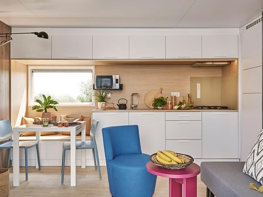Mobilhome 4 personnes - Taos 35m² (2 chambres 2 SDB) + terrasse au bord de l'étang 1