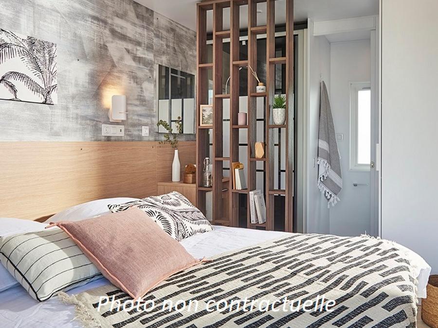 Mobilhome 4 personnes - Taos 35m² (2 chambres 2 SDB) + terrasse au bord de l'étang 3