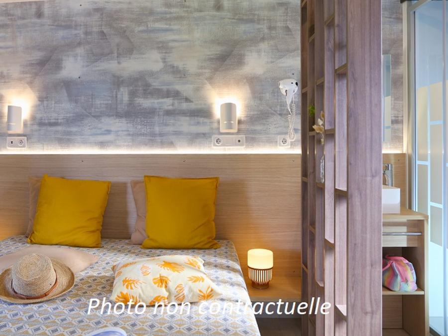 Mobilhome 6 personnes - Mobil-home Taos 40m² (3 chambres 2 SDB) + terrasse au bord de l'étang 4