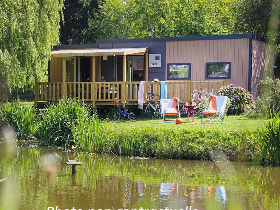 Mobilhome 6 personnes - Mobil-home Taos 40m² (3 chambres 2 SDB) + terrasse au bord de l'étang 0