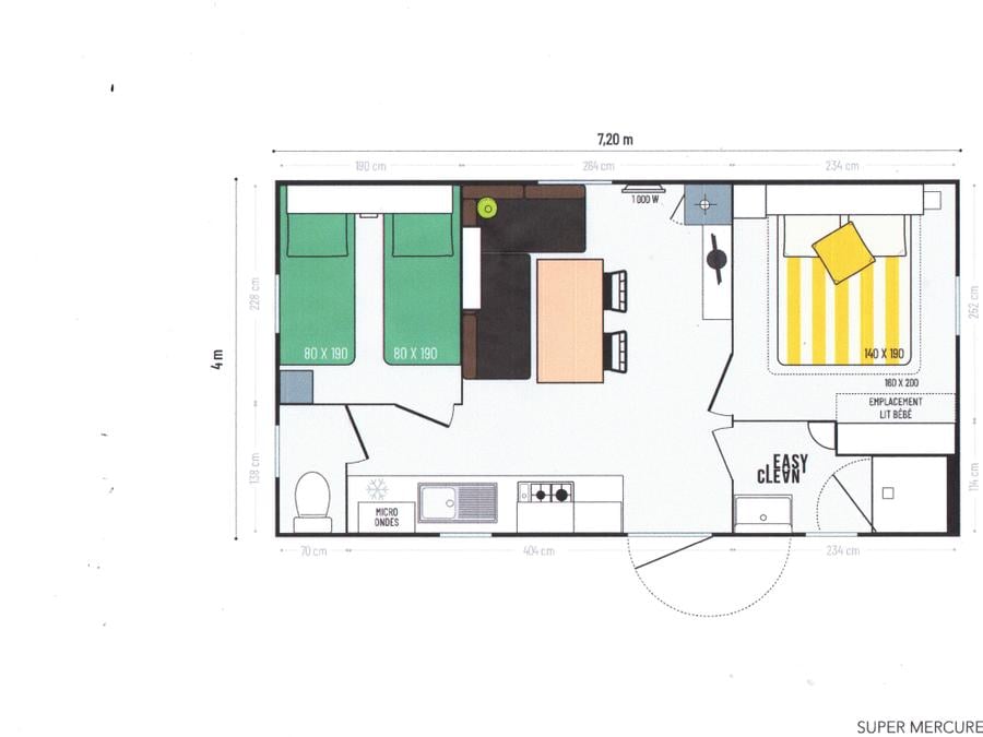 Mobilhome 4 personnes - Nouveau Cottage 2 chambres - 26 m² 9