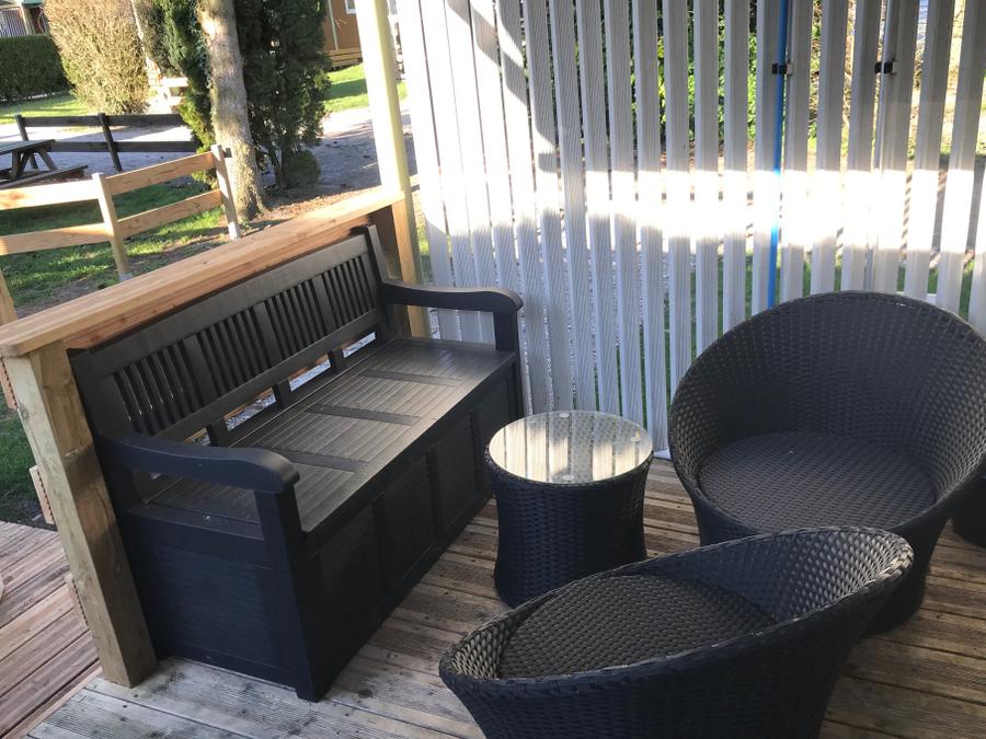 Chalet 2 personnes - 06-Chalet Confort 24m2 (2ch - 1/5 pers.) + Terasse couverte + TV + Clim - prix pour 2 personnes 1