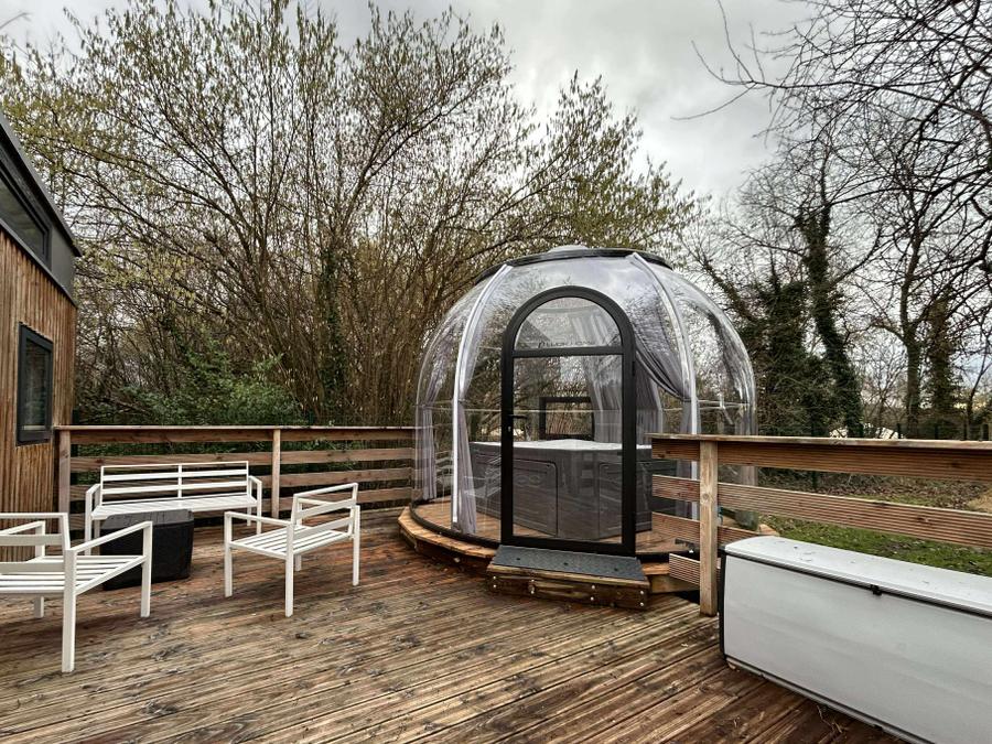 Tiny house 2 personnes - 16-Tiny House 17m2 (2ch - 1/4 pers.) + Jaccuzzi + Lits faits + serviette + kit boisson + TV + clim - prix pour 2 personnes 9