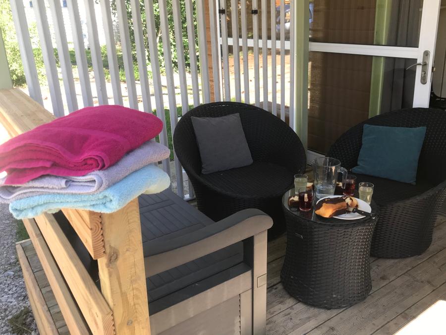 Chalet 2 personnes - 10-Chalet du Belier Confort 24m2 (2ch - 5pers) + Jaccuzzi + Lits faits + serviette + kit boisson - prix pour 2 personnes 6
