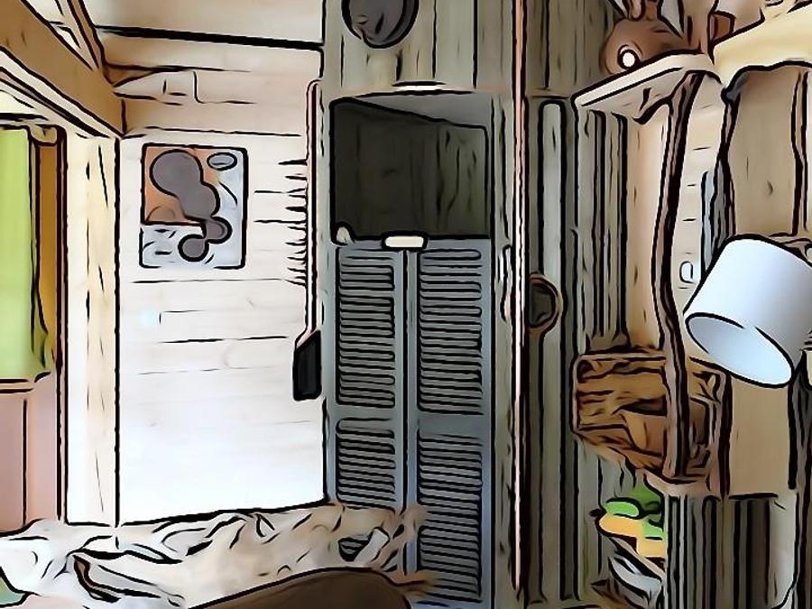 Chalet 2 personnes - Cabane du GRIZZLI (Lit rond, douche italienne) 5