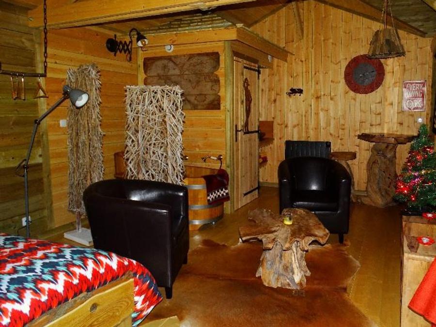 Chalet 2 personnes - Cabane de D'JO (Baignoire bois, Vue étangs & champ) 5