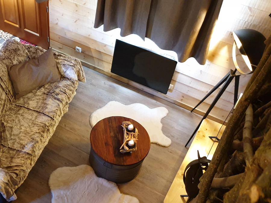 Tente en toile et en bois 2 personnes - Cabane du Castor (Sauna,douche,baignoire,poêle à bois) 9