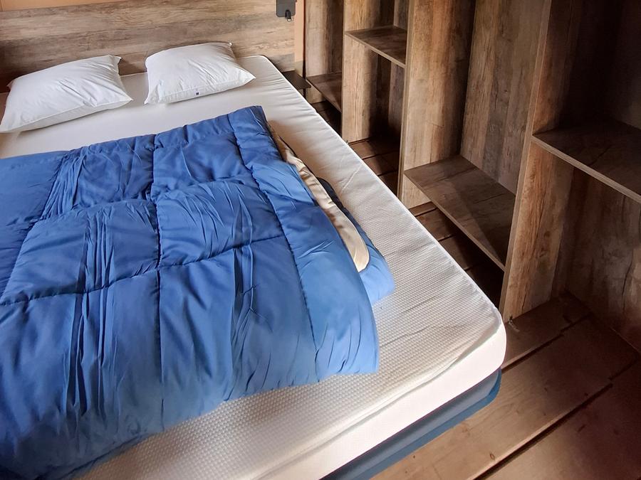 Tente en toile et en bois 5 personnes - LODGE LE CAREX Parcelle 16- 2 chambres 5 couchages 6
