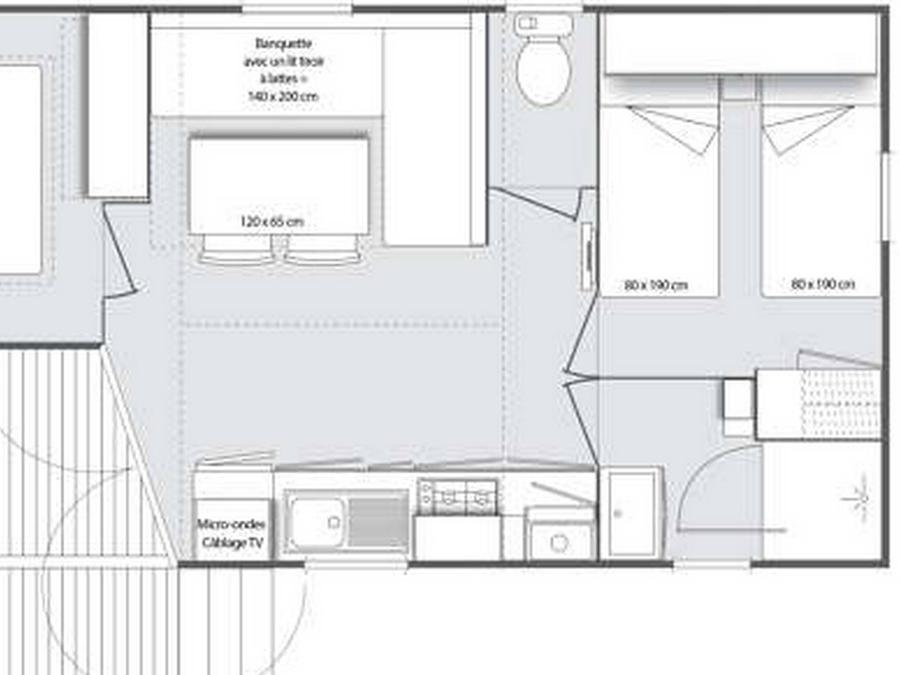 Mobilhome 4 personnes - Confort (2 chambres) 9