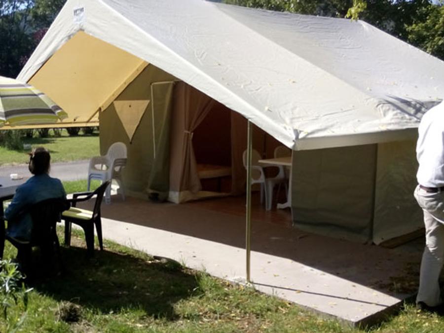 Tente en toile et en bois 4 personnes - LODGE TOILE sans sanitaires 3