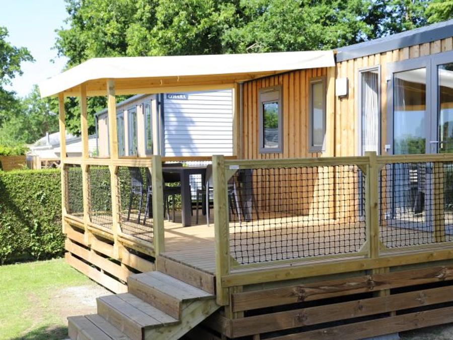 Mobilhome 6 personnes - Confort 32m² - 3 chambres + terrasse semi-couverte 7