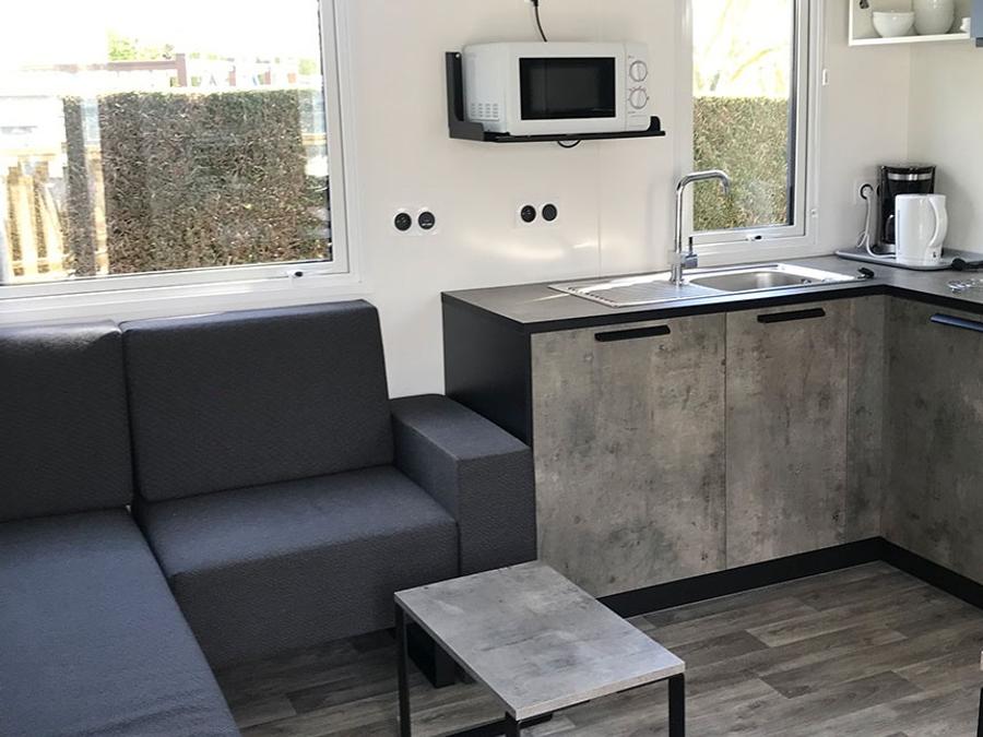 Mobilhome 6 personnes - Confort 32m² - 3 chambres + terrasse semi-couverte 1