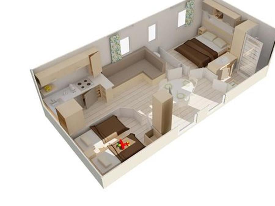 Mobilhome 4 personnes - Mobil home SAVANNAH - 2 chambres 9