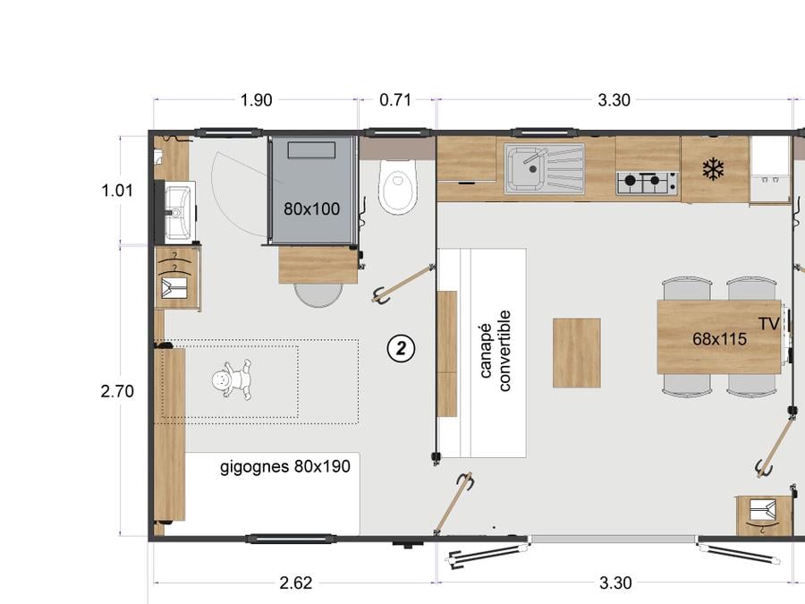 Mobilhome 4 personnes - Premium Argoat 1