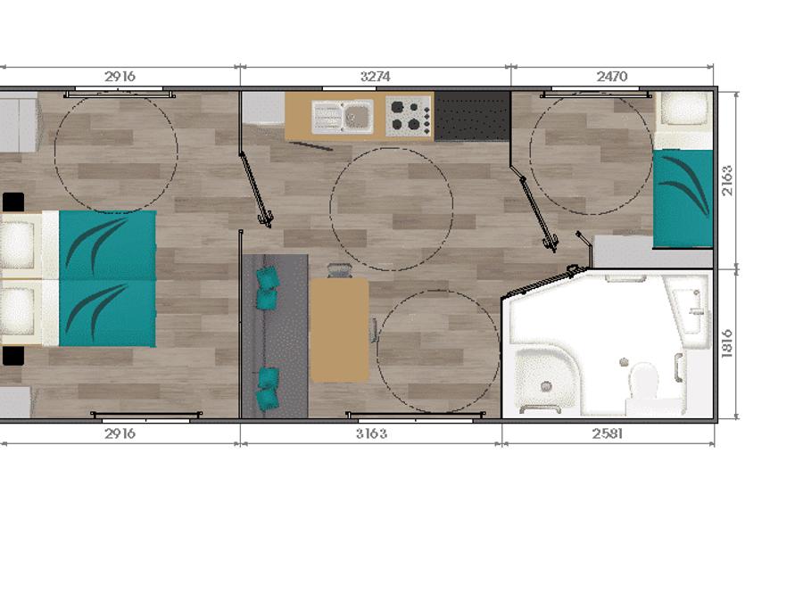 Mobilhome 4 personnes - CONFORT 2 Chambres /Terrasse 7