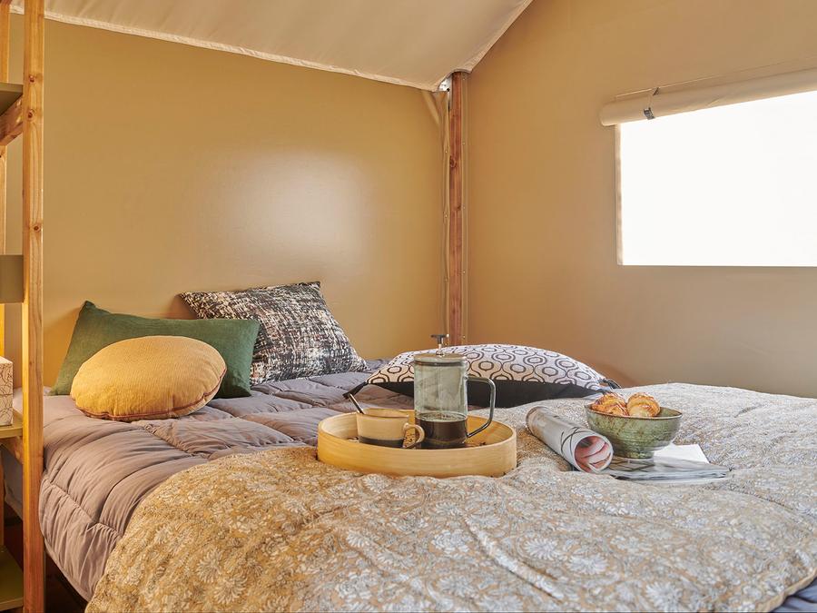 Tente en toile et en bois 5 personnes - Lodge confort 4