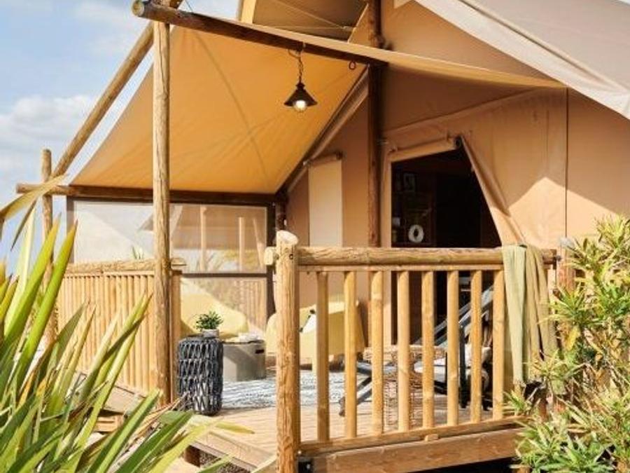Tente en toile et en bois 5 personnes - Lodge confort 2