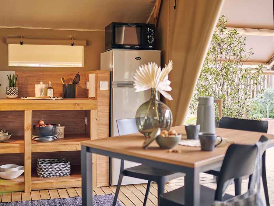 Tente en toile et en bois 5 personnes - Lodge confort 5