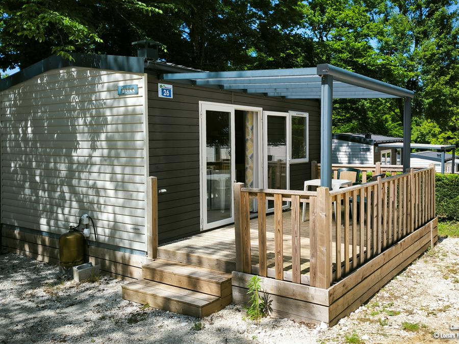 Mobilhome 2 personnes - Mobil-Home Confort 22m² - 1 chambre + terrasse semi-couverte 12m² + TV + Clim 1