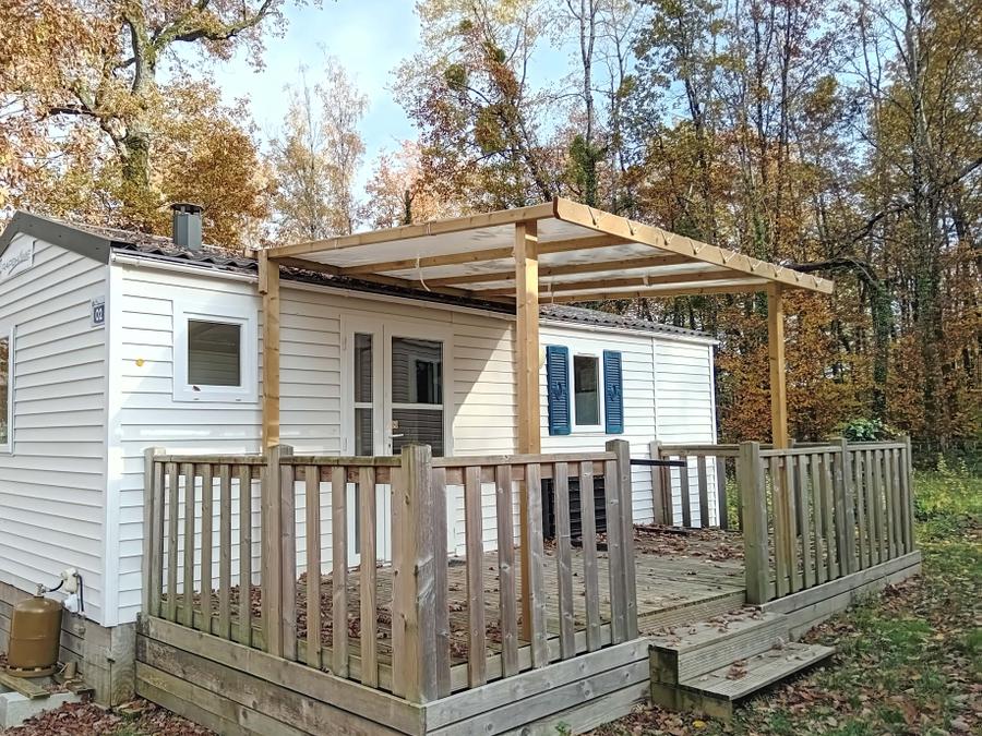 Mobilhome 4 personnes - Confort 32m² - 2 chambres + terrasse + TV + Clim 0