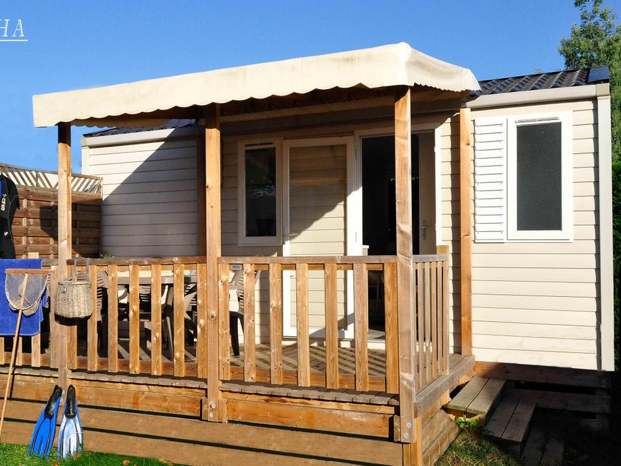 Mobilhome 4 personnes - ALOHA 25m² - 2 chambres + terrasse couverte 0