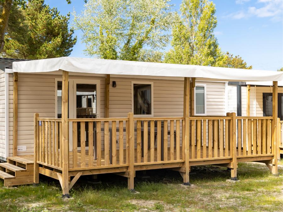 Mobilhome 6 personnes - Confort 32m² (3 chambres) + Terrasse + TV + lave-vaisselle 0