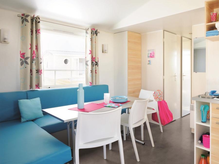 Mobilhome 6 personnes - Confort 34m² (3 chambres) + Terrasse + TV + lave-vaisselle 2