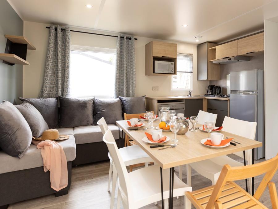 Mobilhome 6 personnes - Premium 40m² (3 chambres) - 2 salles de bain + Terrasse + TV + lave-vaisselle 3