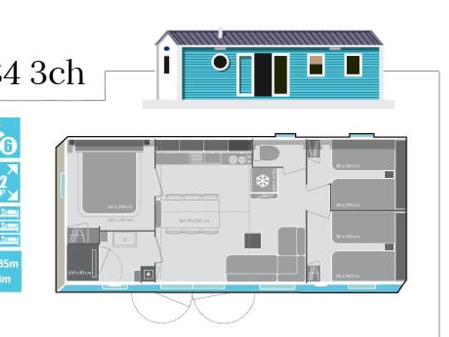 Mobilhome 6 personnes - GD CONFORT 6