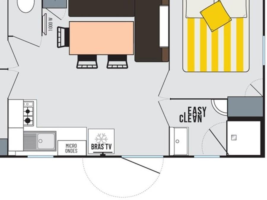Mobilhome 6 personnes - Mobil home Premium 31m² - 3 chambres - terrasse couverte 6 pers 10