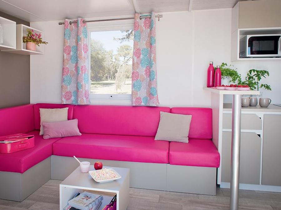 Mobilhome 8 personnes - Mobil home Premium 38m² - 4 chambres - terrasse couverte 8 pers 4