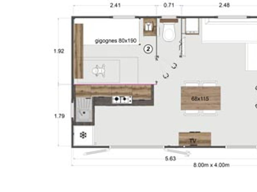 Mobilhome 5 personnes - Mobil-home - 2 chambres 8