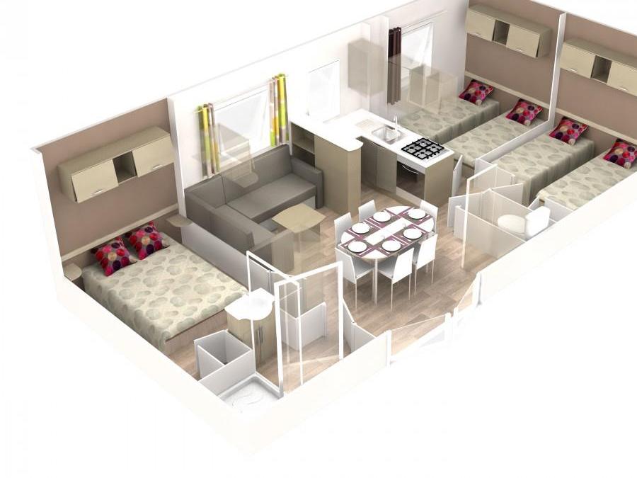 Mobilhome 6 personnes - 33 m² 4